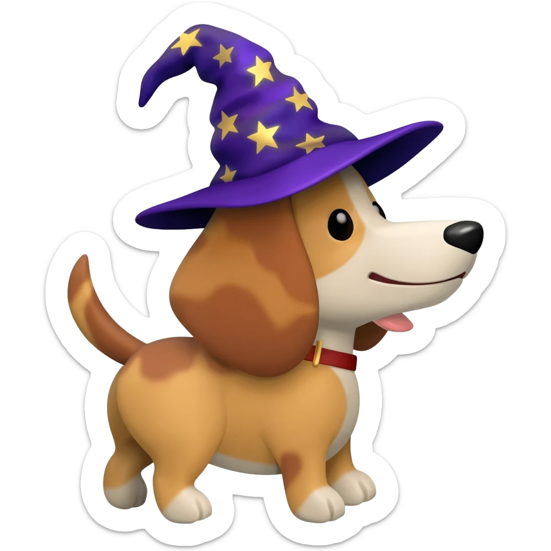 Dog wizard sticker