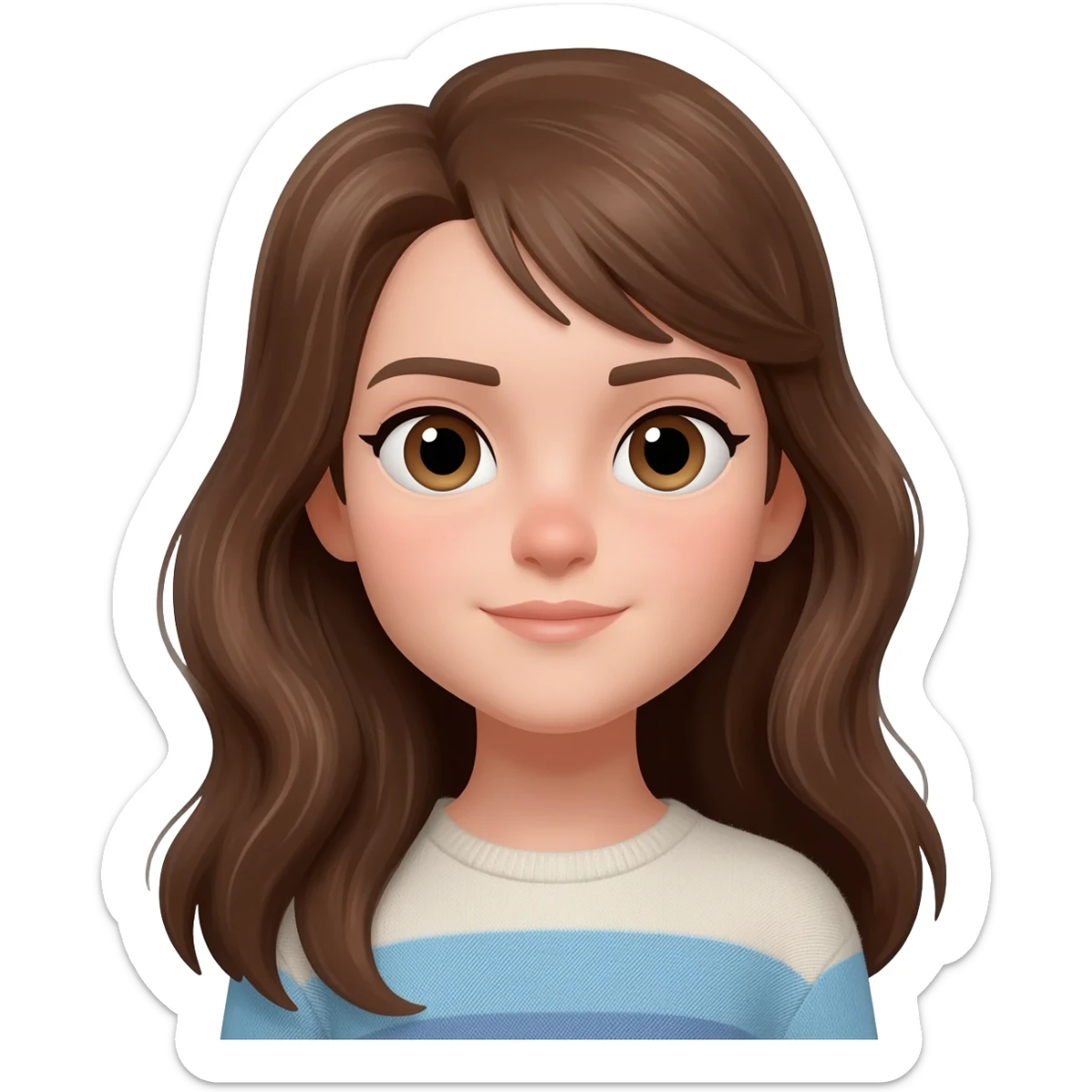 brown haired girl sticker