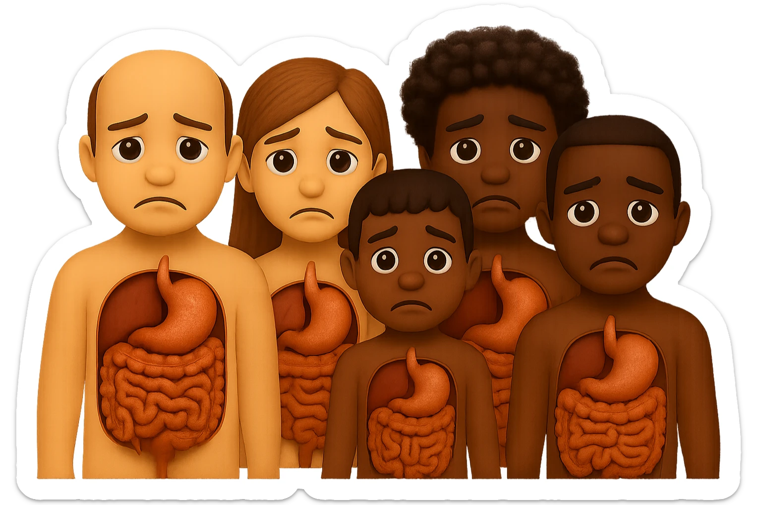 falla identica ma con espressione del volto triste sticker