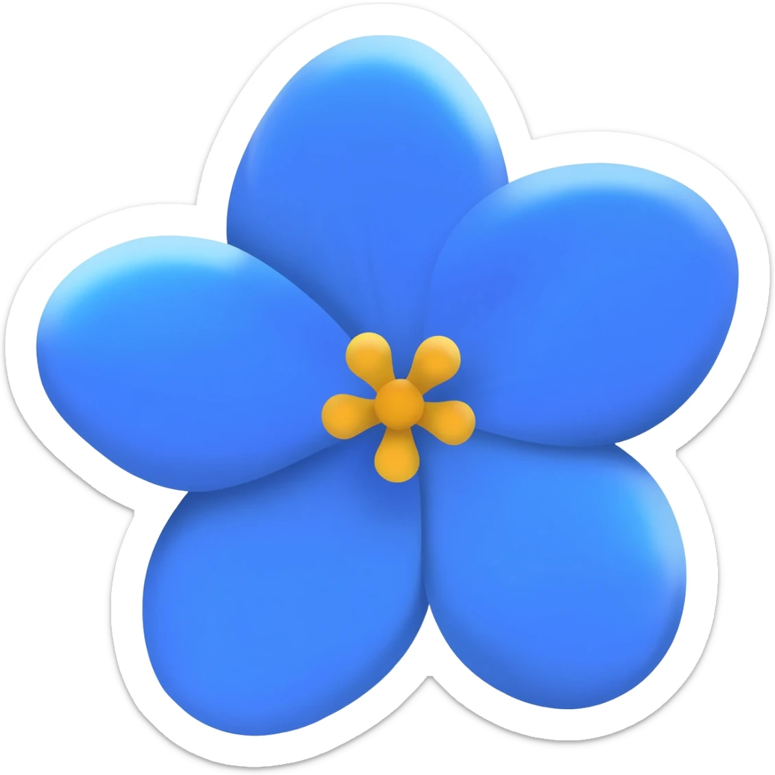 Flor azul sticker
