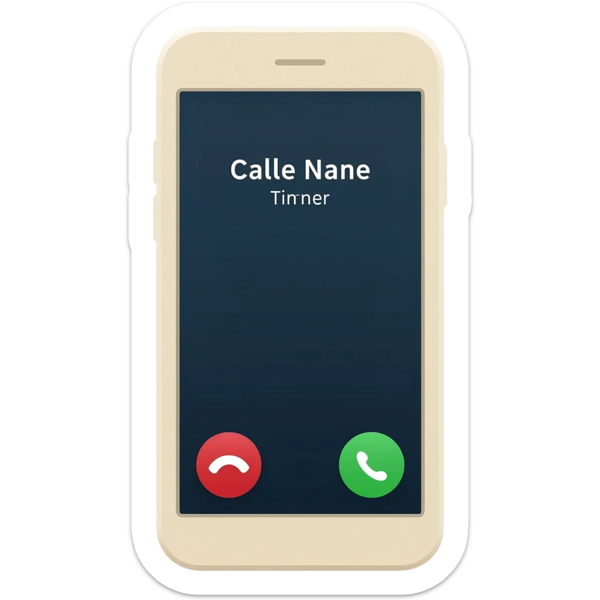 BEIGE PHONE CALL sticker