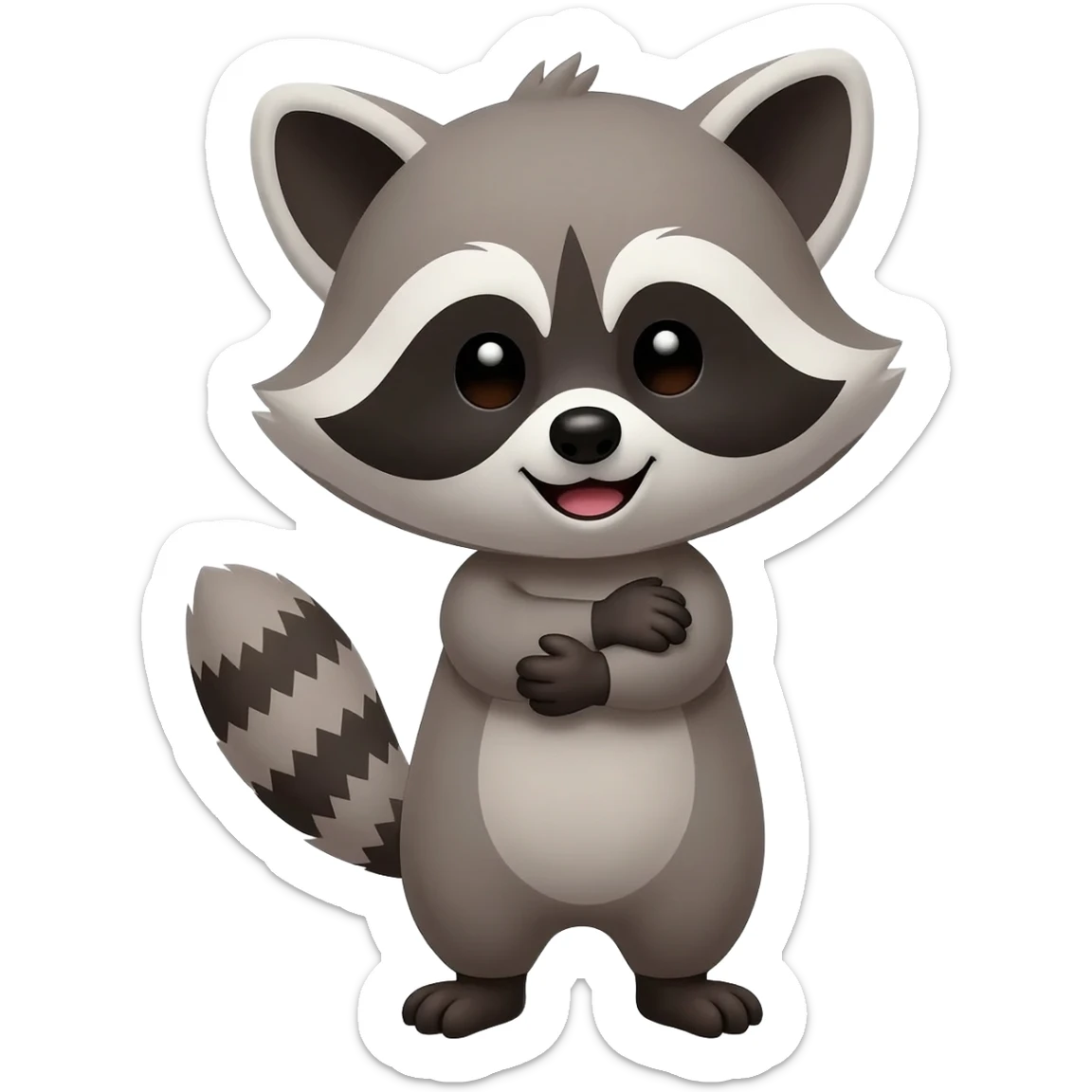 Cute Racoon wants a hug sticker