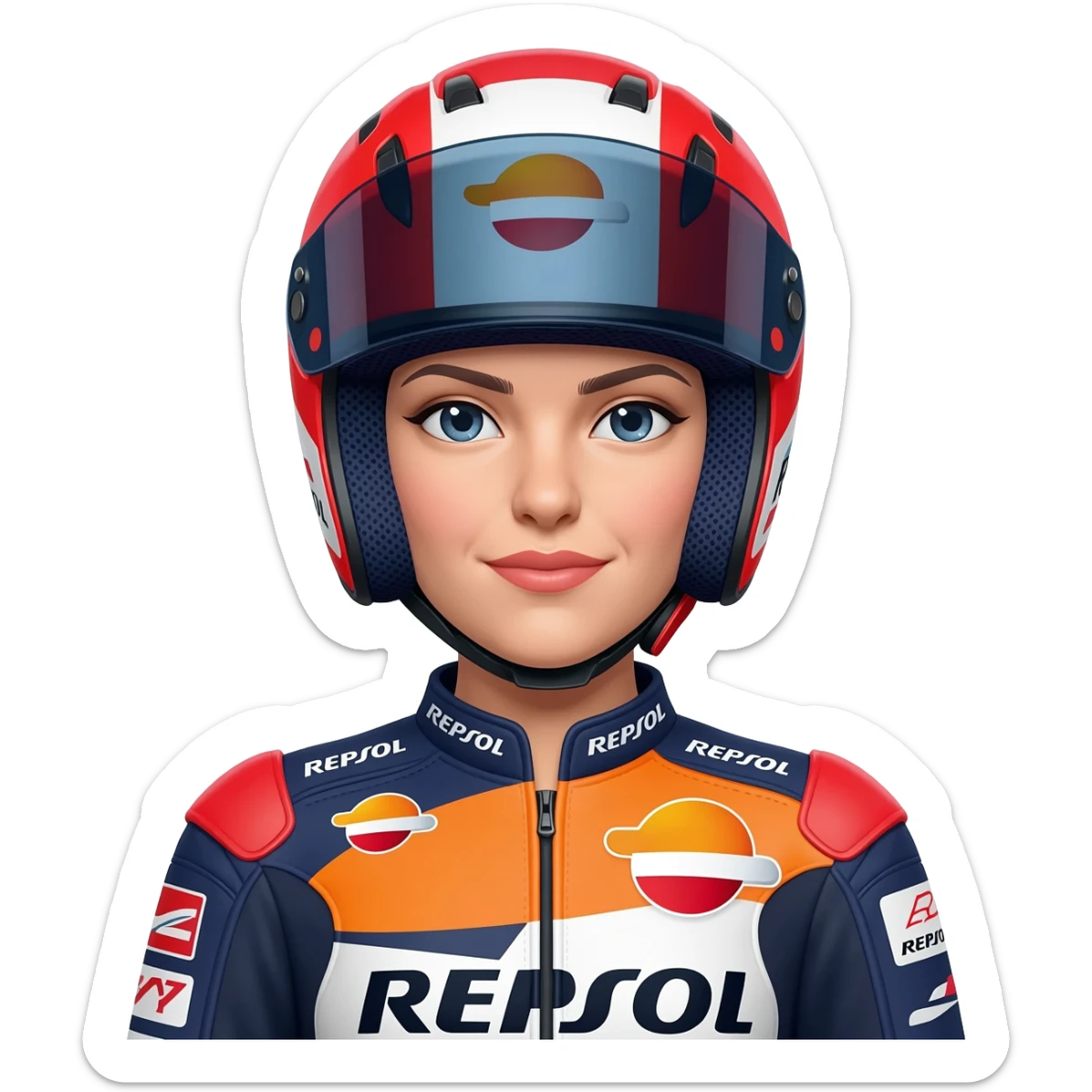 Pembalap Repsol perempuan sticker