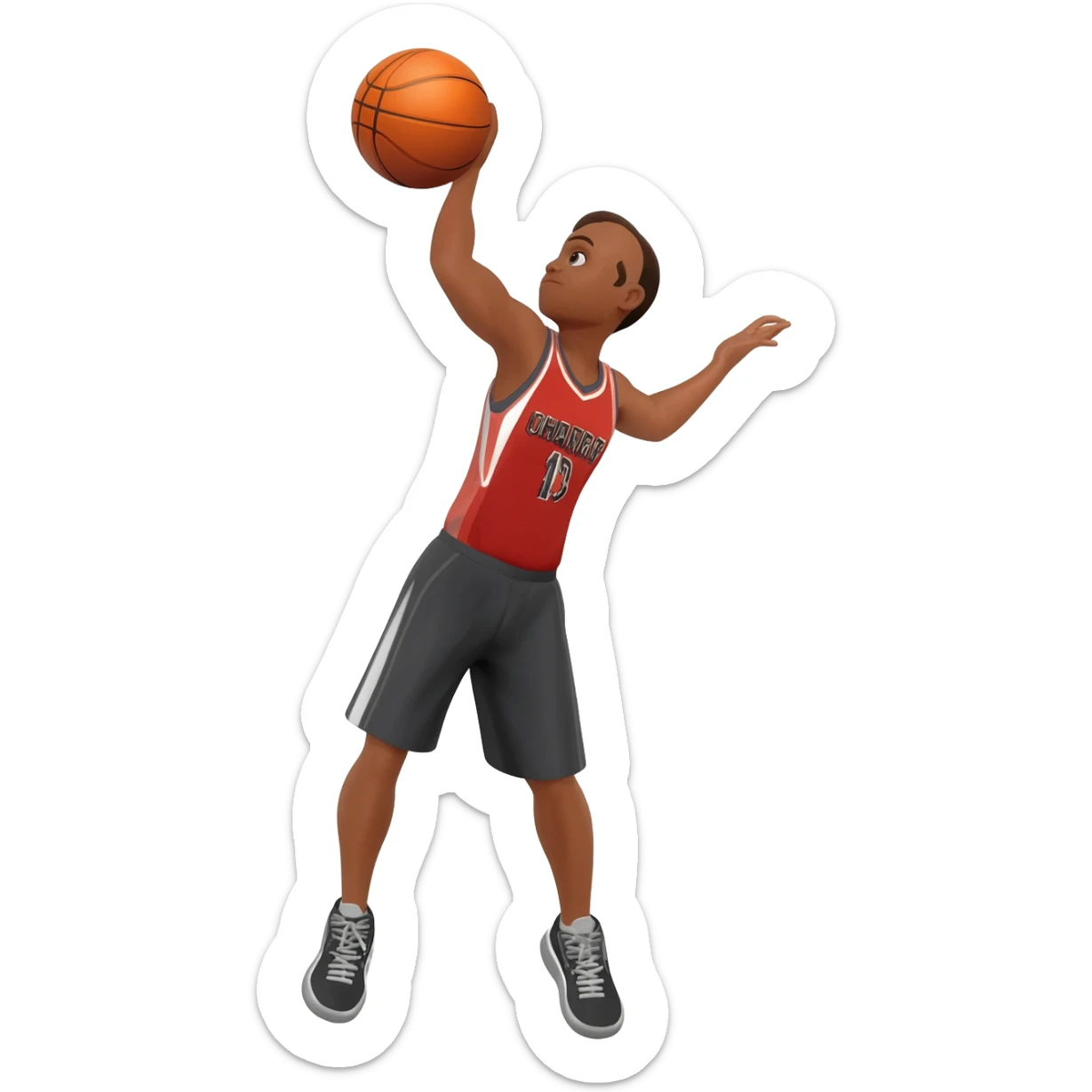 3 point basket sticker