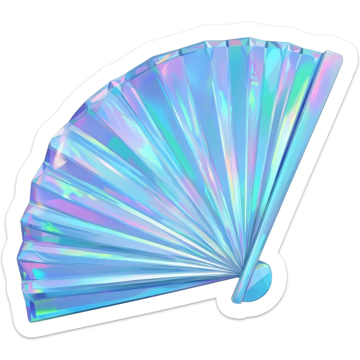 colossal magical crystal fan spinning beams of light sticker