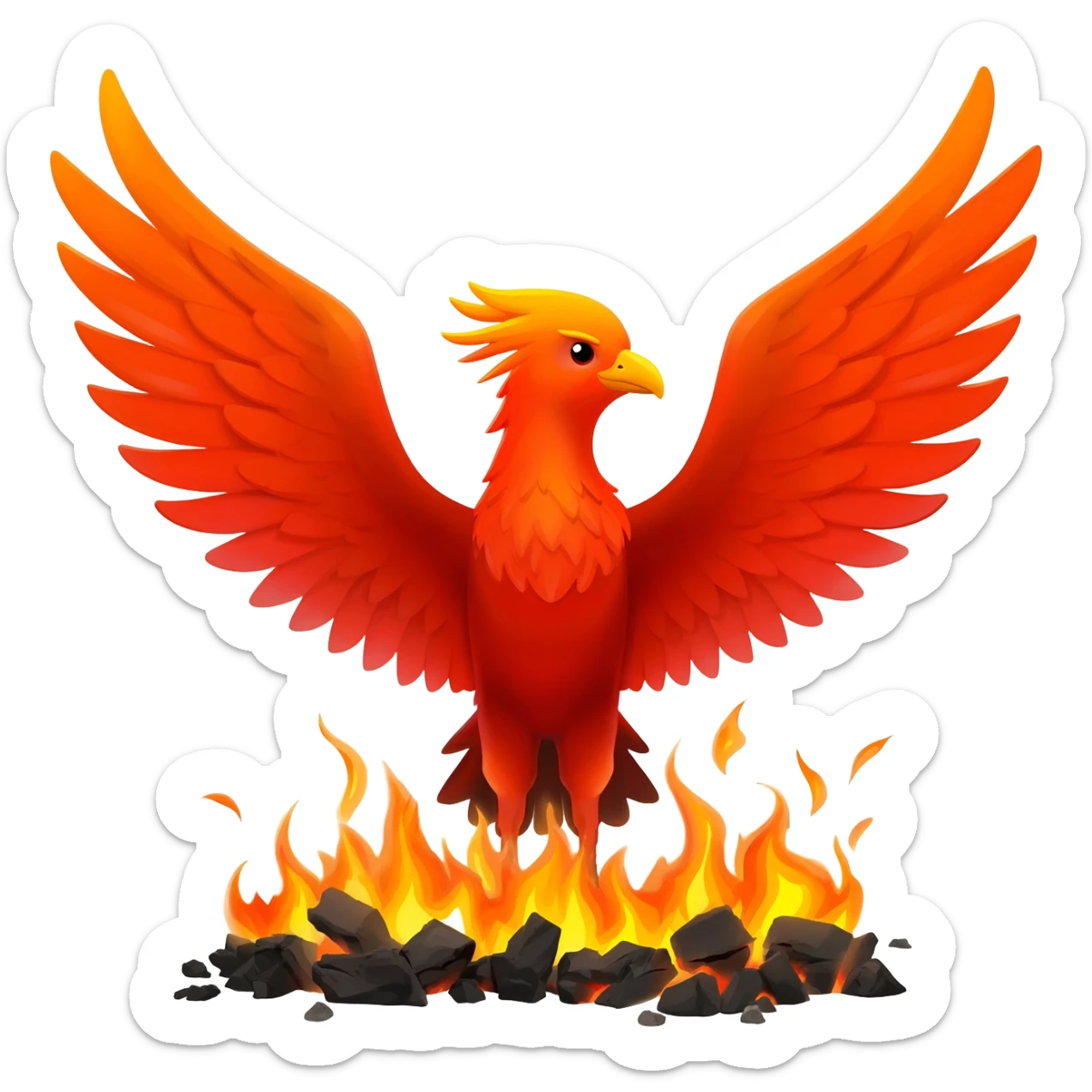 Phoenix rising sticker