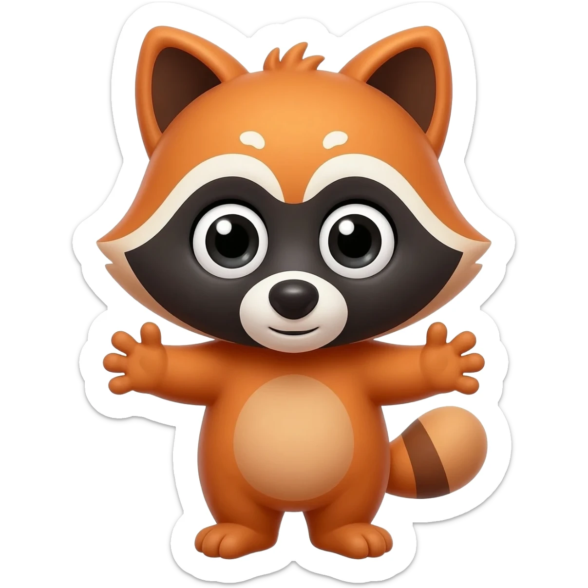 Cute Racoon wants a hug sticker