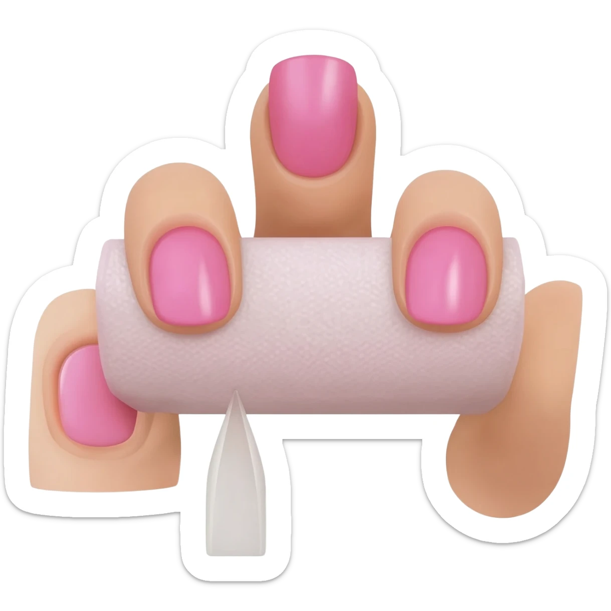 Nail technician pink nail desk sticker