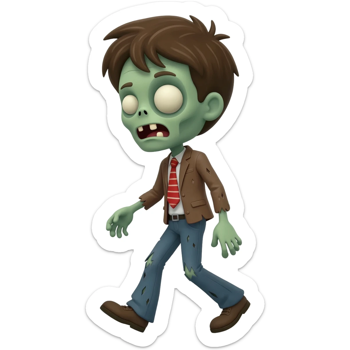 cute zombie walking sticker