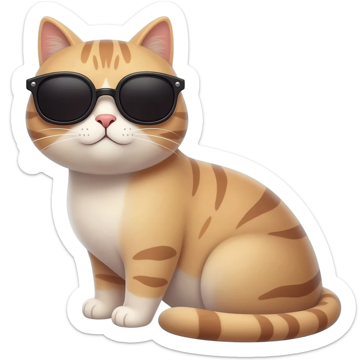 Cat with sunglasses sticker