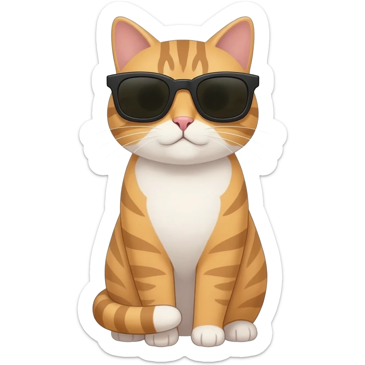 Cat wearing sunglasses sticker