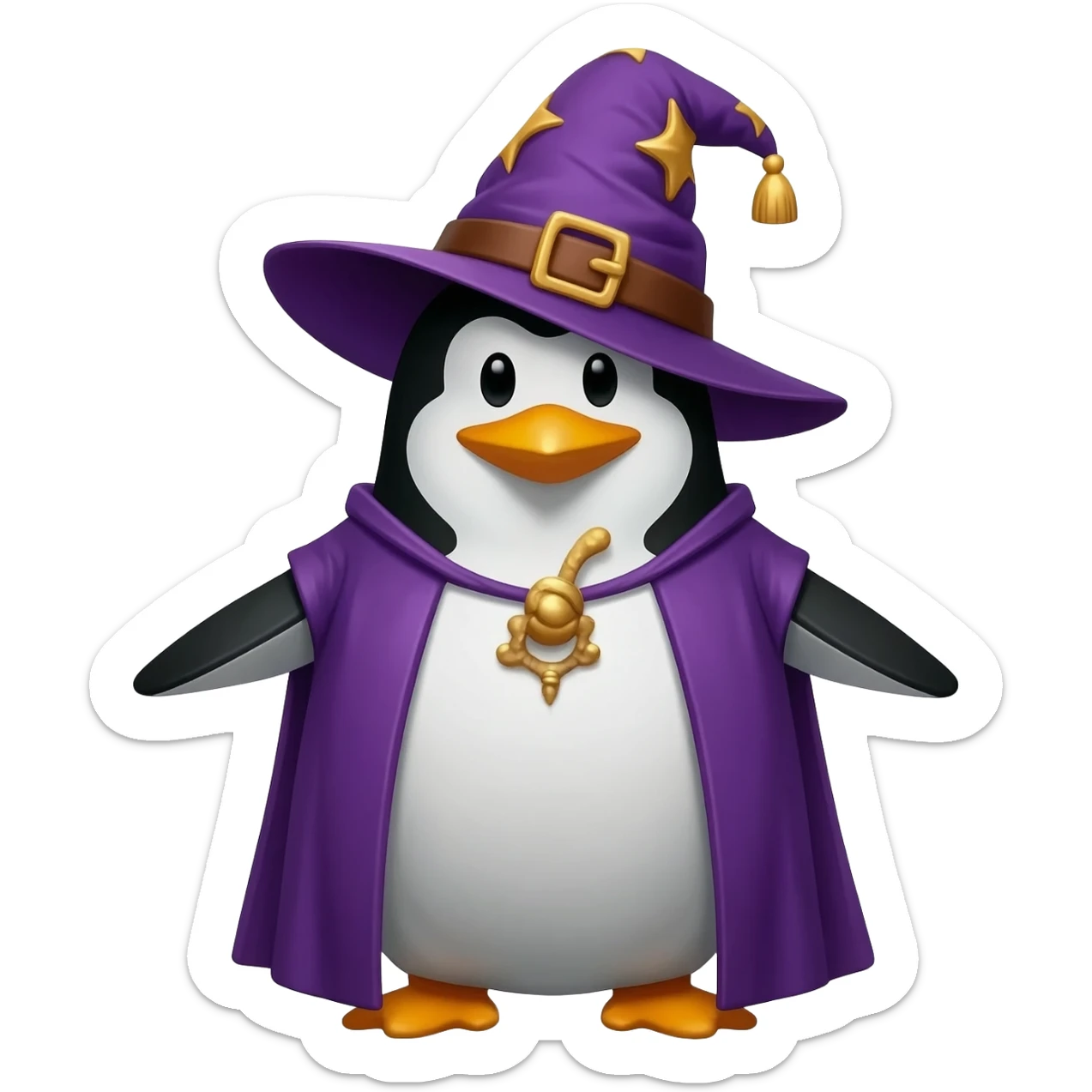 Penguin Wizard sticker