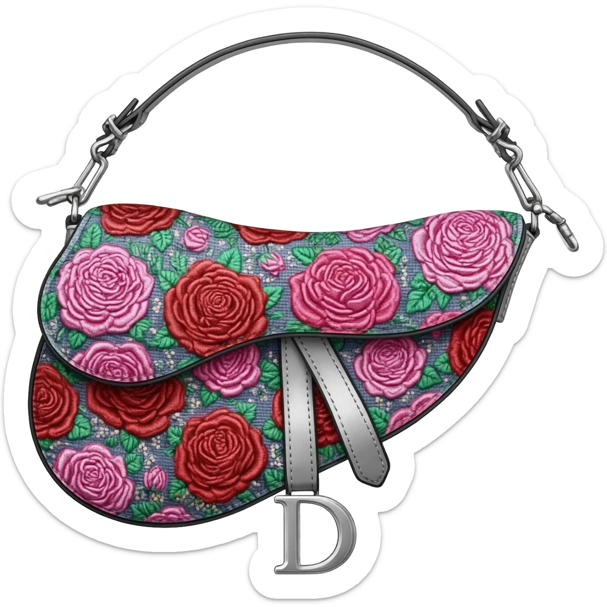 floral dior saddle bag sticker