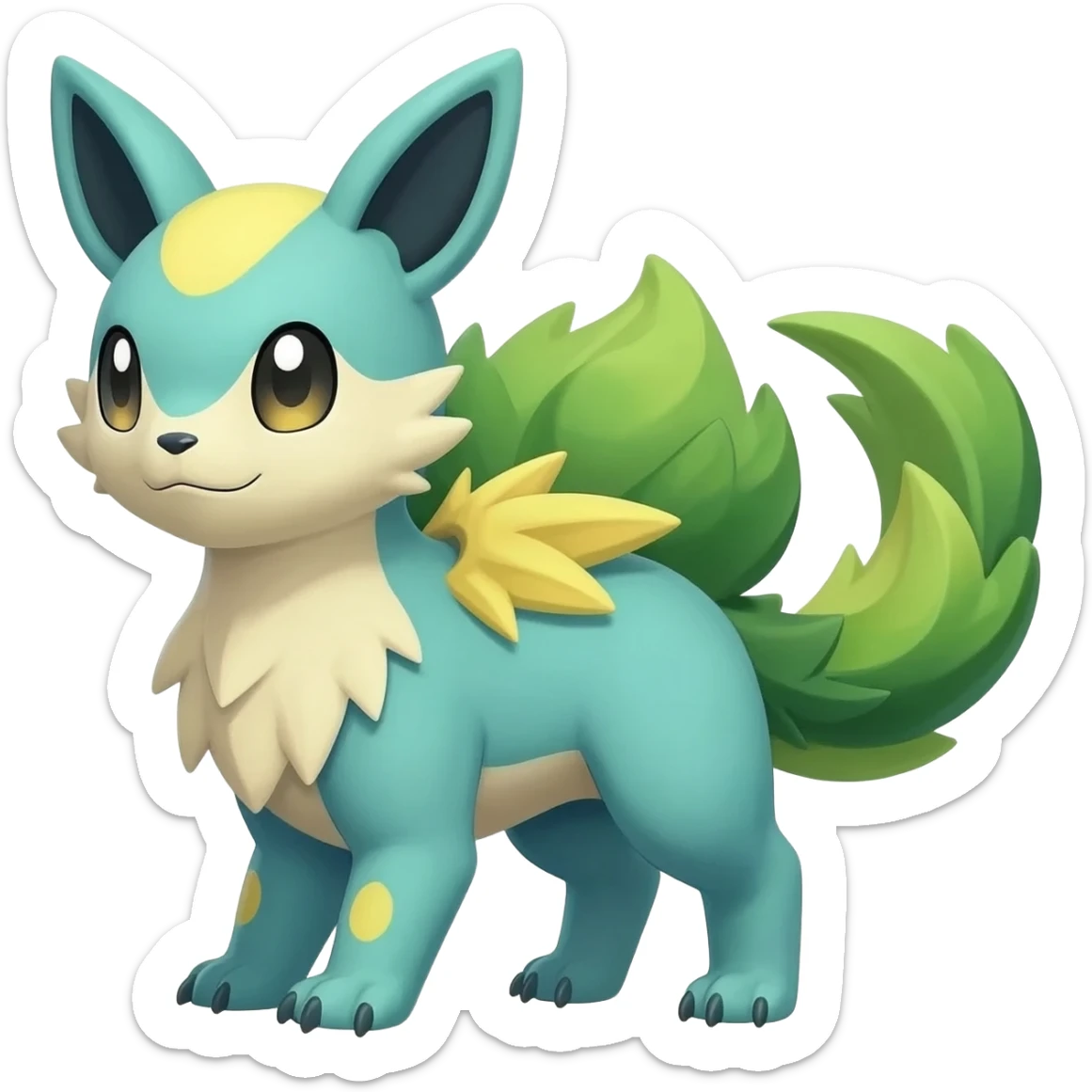 Exotic tropical Animal-Fakémon-Pokémon-hybrid-fusion-creature  sticker
