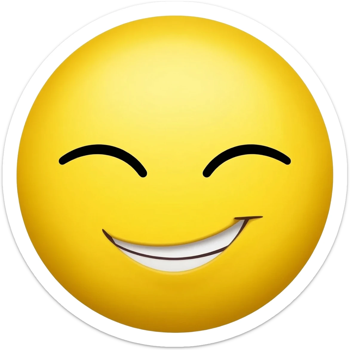 Yellow emoji adorable sassy face sticker