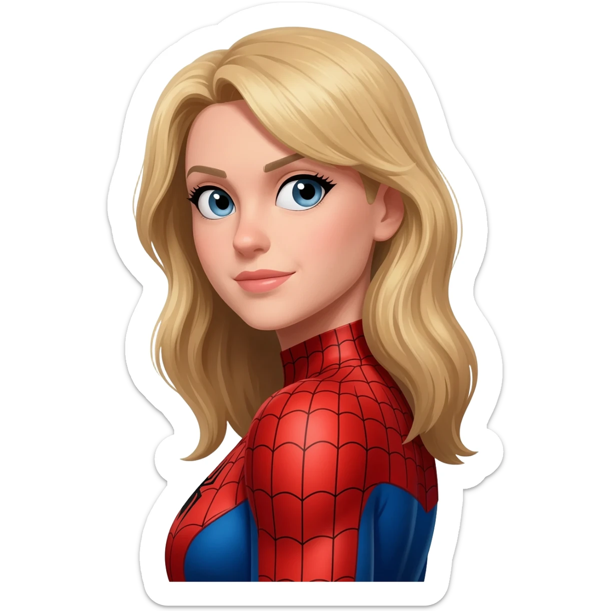 Sipiderman sarışın kadın sticker