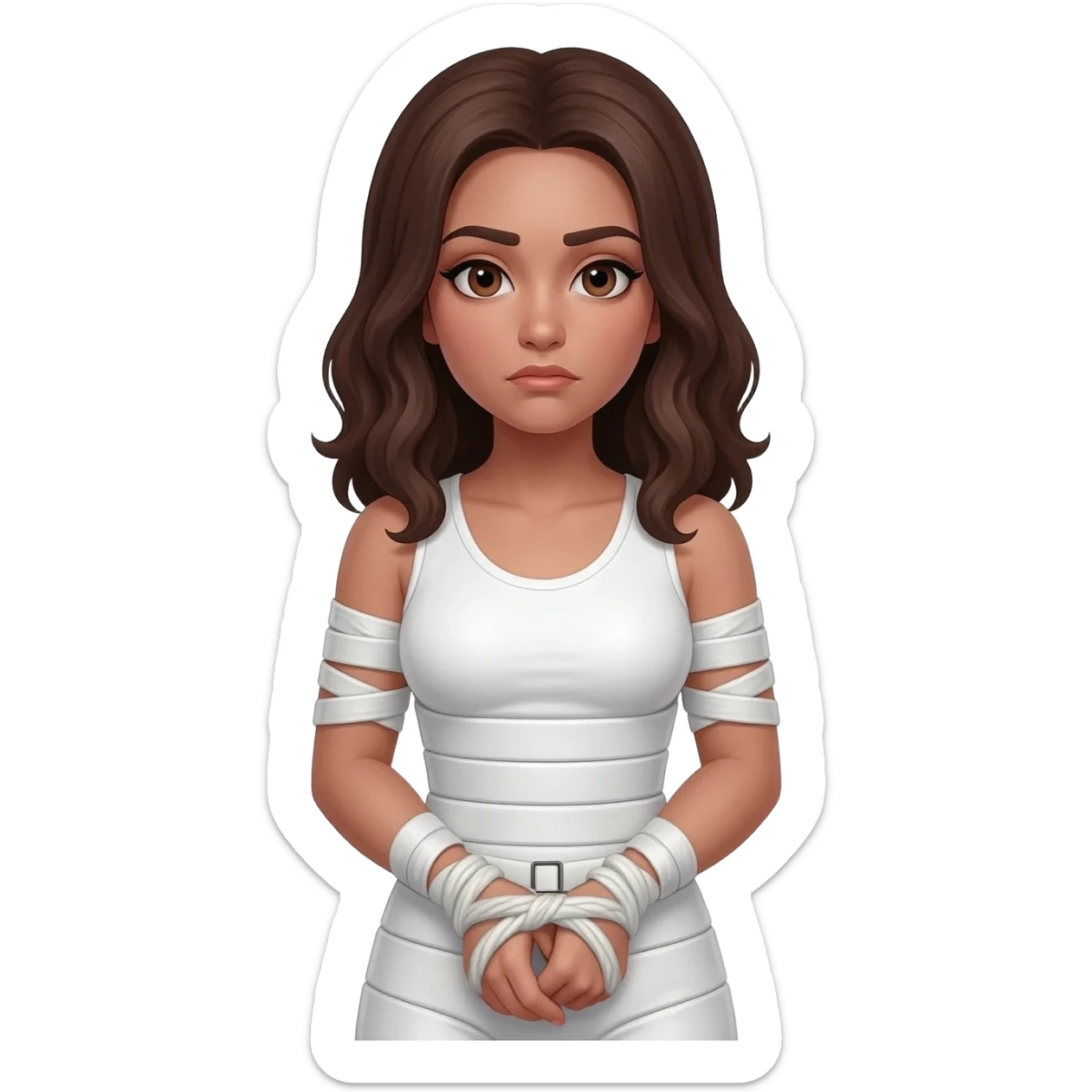 Bdsm Girl in straightjacket sticker