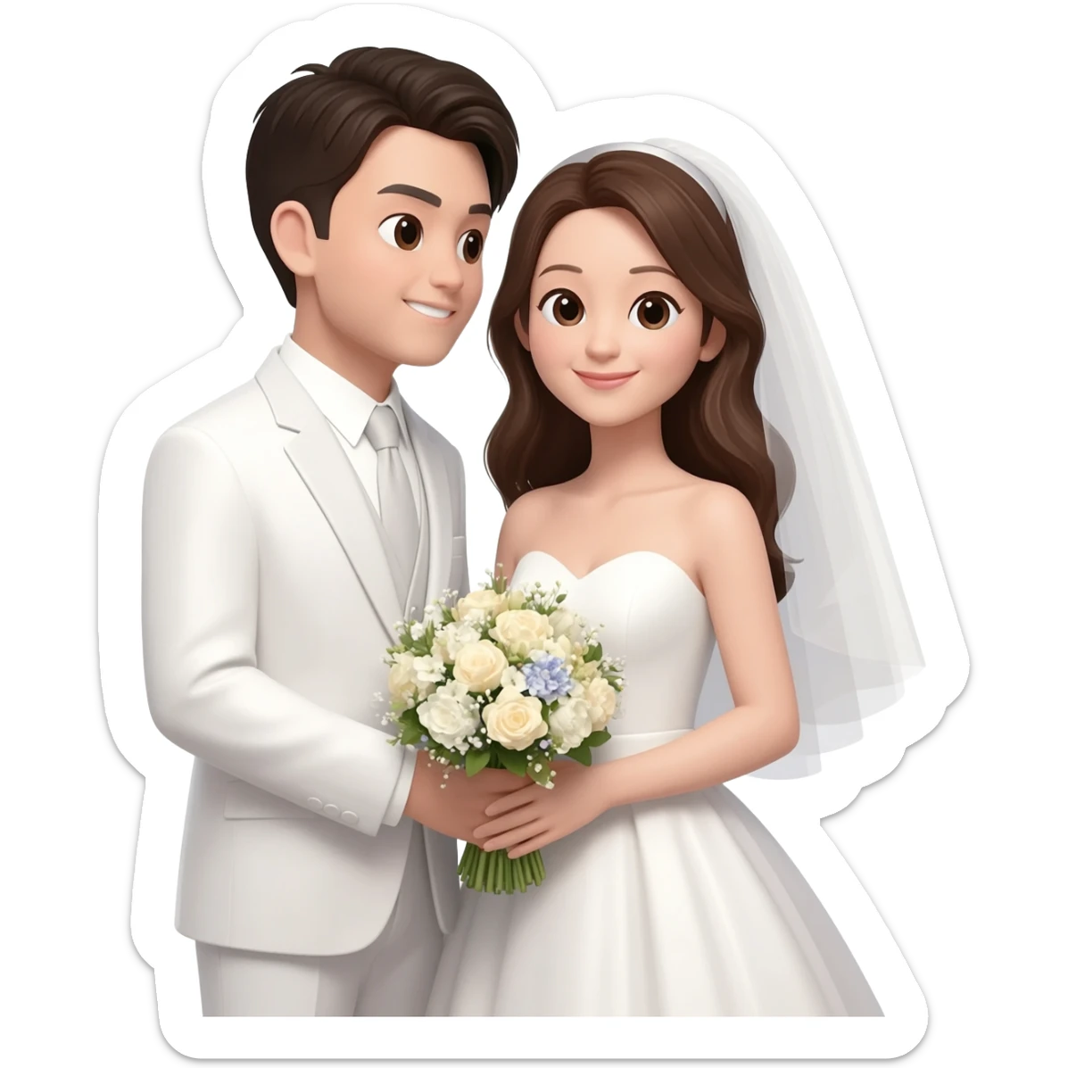 Wedding couple sticker
