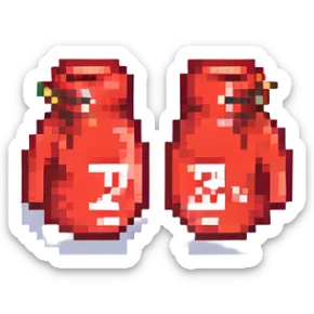 красные боксерские перчатки с надписью "23", no background sticker