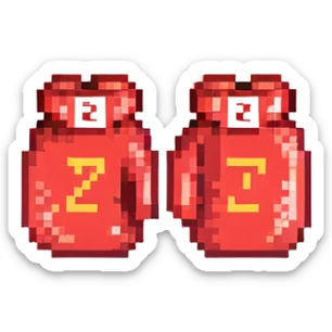 красные боксерские перчатки с надписью "23", no background sticker