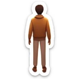 A parked car rests on the side of a long with a person outside , empty road stretching toward a golden sunset. The sky glows with warm colors, and the landscape ahead feels open, peaceful, and full of promise. love  sticker