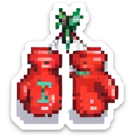 красные боксерские перчатки с надписью "23", no background sticker