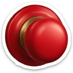 Red Door Knob  sticker