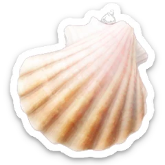 Pink and white seashell layer necklace  sticker