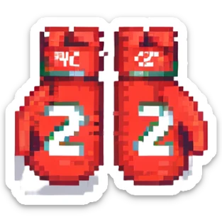 красные боксерские перчатки с надписью "23", no background sticker