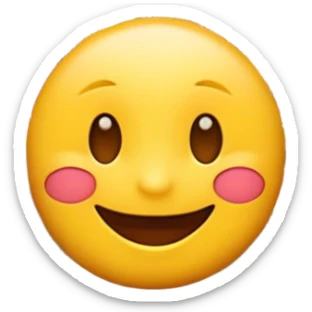 happy face emoji in the middle of a city near a canal sticker