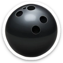 A bowling ball rolling down the lane towards a set of pins, with the pins poised to fall. The scene is set in a bowling alley with bright lights and a polished wooden floor, capturing the excitement and precision of the sport. sticker