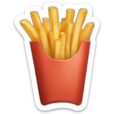 French fries sticker
