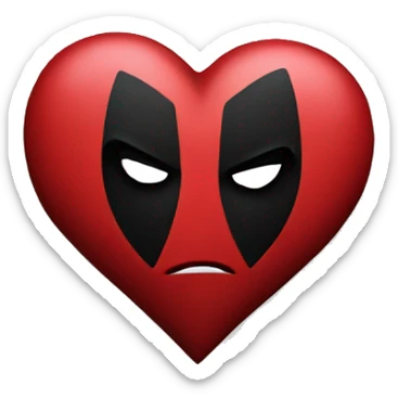 Deadpool Heart sticker