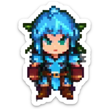 the Blades of Chaos from God of War, pixel art, retro video game style, small sprite sticker