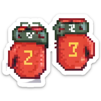 красные боксерские перчатки с надписью "23", no background sticker