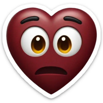 Dark red heart sticker