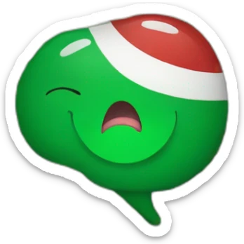 tongue out of mouth in italian flag colours sticker