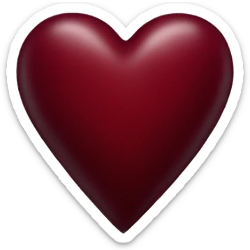 dark red heart sticker