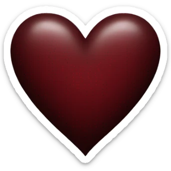 dark red heart sticker