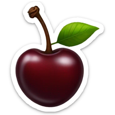 Dark red cherry sticker