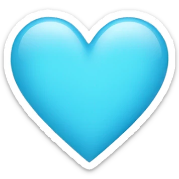 Light blue heart  sticker