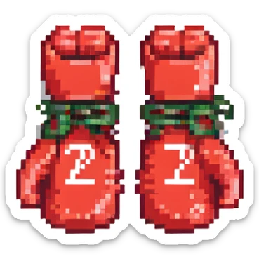 красные боксерские перчатки с надписью "23", no background sticker