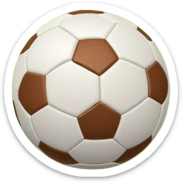 Football. A football resting on the grass of a soccer field, with goalposts and field markings in the background. The scene highlights the ball's position at the center of the action, emphasizing the competitive atmosphere and readiness for play. sticker