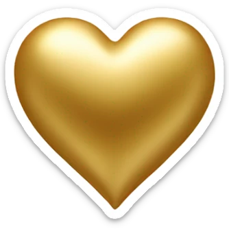 Gold heart sticker