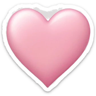 light pink heart sticker