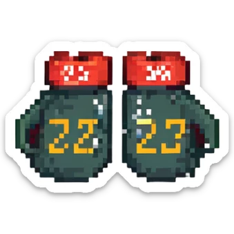 боксерские перчатки с надписью "23", no background sticker