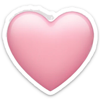 light pink heart  sticker
