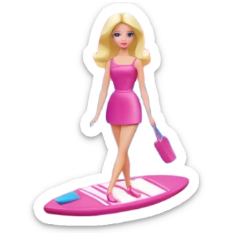 Matisse barbie slop style pink SPAM art landscape sticker