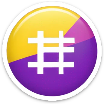 Intersex pride flag with yellow background and purple circle in the middle  sticker