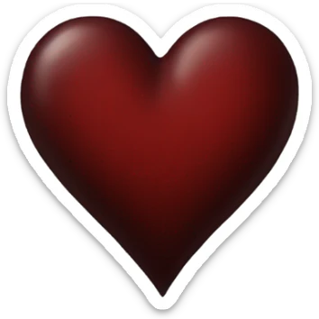 dark red heart sticker